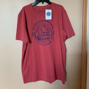 Life is Good men’s Small T-shirt Red